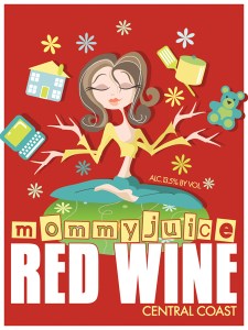 Mommy Juice wine label