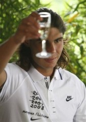 Rafael Nadal champagne french open