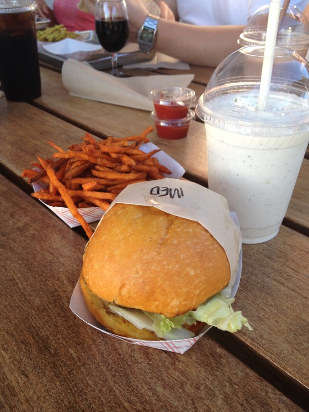 gott's roadside napa burger milkshake