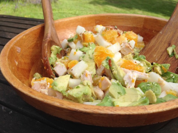 chicken avocado daikon salad