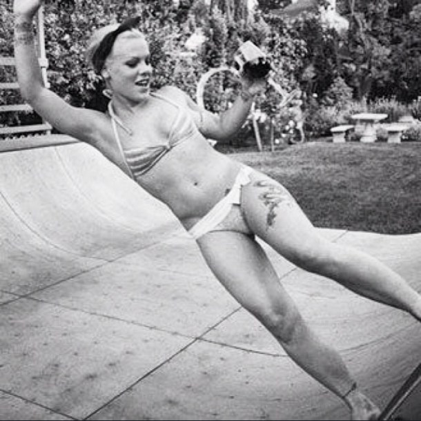 pink skateboard wine