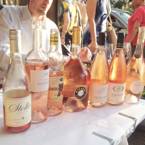 rose wine tasting