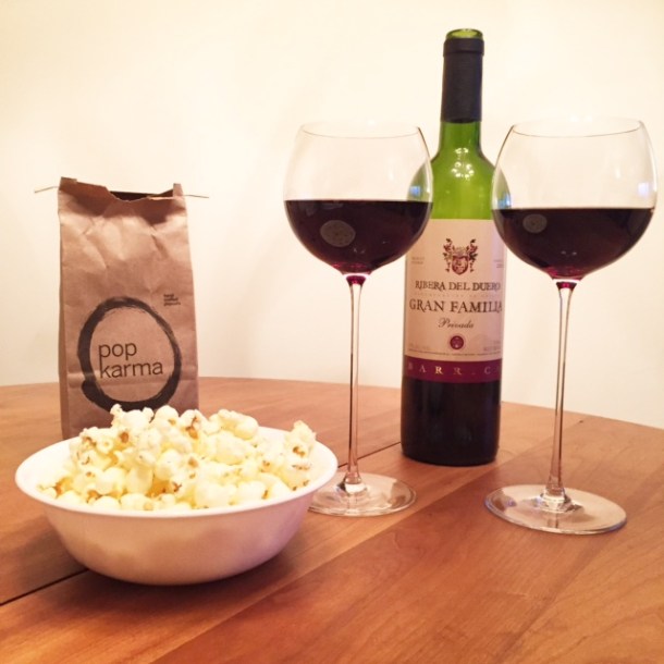 scandal wine popcorn