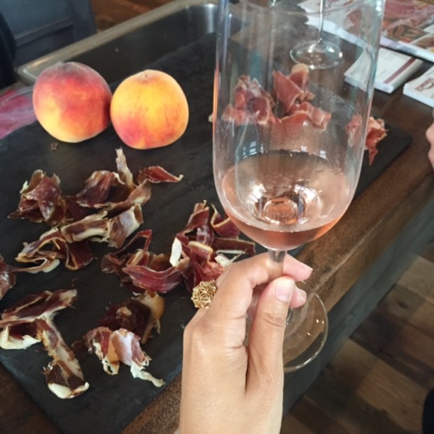 Trump's sparkling rose was good and even better with this sick cured Virginia ham