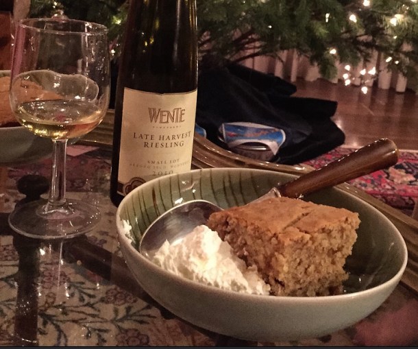 my homemade gingerbread cake and fresh whipped cream 
