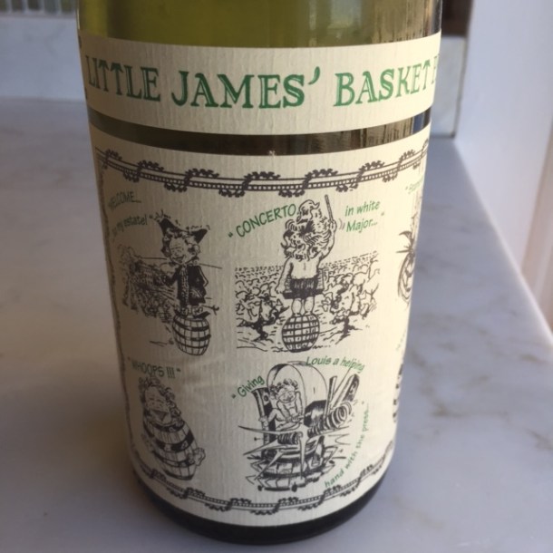 Little James' Basket Press 2014 is from the Pays d'Oc (Minervois). Crisp yellow apple skins and yellow florals with great acidity - love it. $13